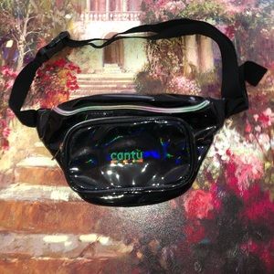 Black Colorful Reflective Waist Bag